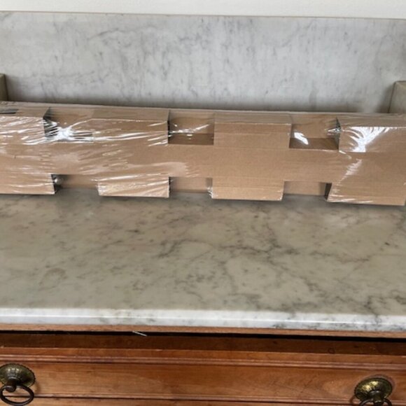 IKEA Lillholmen Etched Floral Glass Wall Shelf Discontinued - Picture 6 of 13